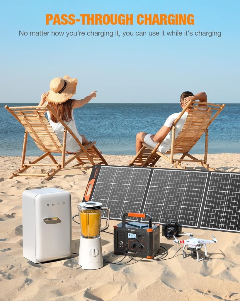 Portable Power Station 300W (Peak 600W),230.88Wh Solar Generator with 60W USB - C PD Output, 110V Pure Sine Wave AC Outlet Backup Lithium Battery for Outdoors Camping Travel Home Blackout - Wigtrends