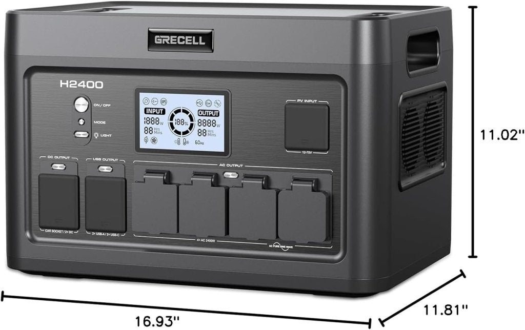 Portable Power Station 300W (Peak 600W),230.88Wh Solar Generator with 60W USB - C PD Output, 110V Pure Sine Wave AC Outlet Backup Lithium Battery for Outdoors Camping Travel Home Blackout - Wigtrends