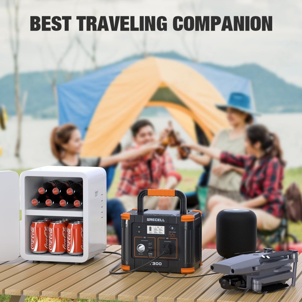 Portable Power Station 300W (Peak 600W),230.88Wh Solar Generator with 60W USB - C PD Output, 110V Pure Sine Wave AC Outlet Backup Lithium Battery for Outdoors Camping Travel Home Blackout - Wigtrends