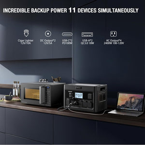 Portable Power Station 300W (Peak 600W),230.88Wh Solar Generator with 60W USB - C PD Output, 110V Pure Sine Wave AC Outlet Backup Lithium Battery for Outdoors Camping Travel Home Blackout - Wigtrends