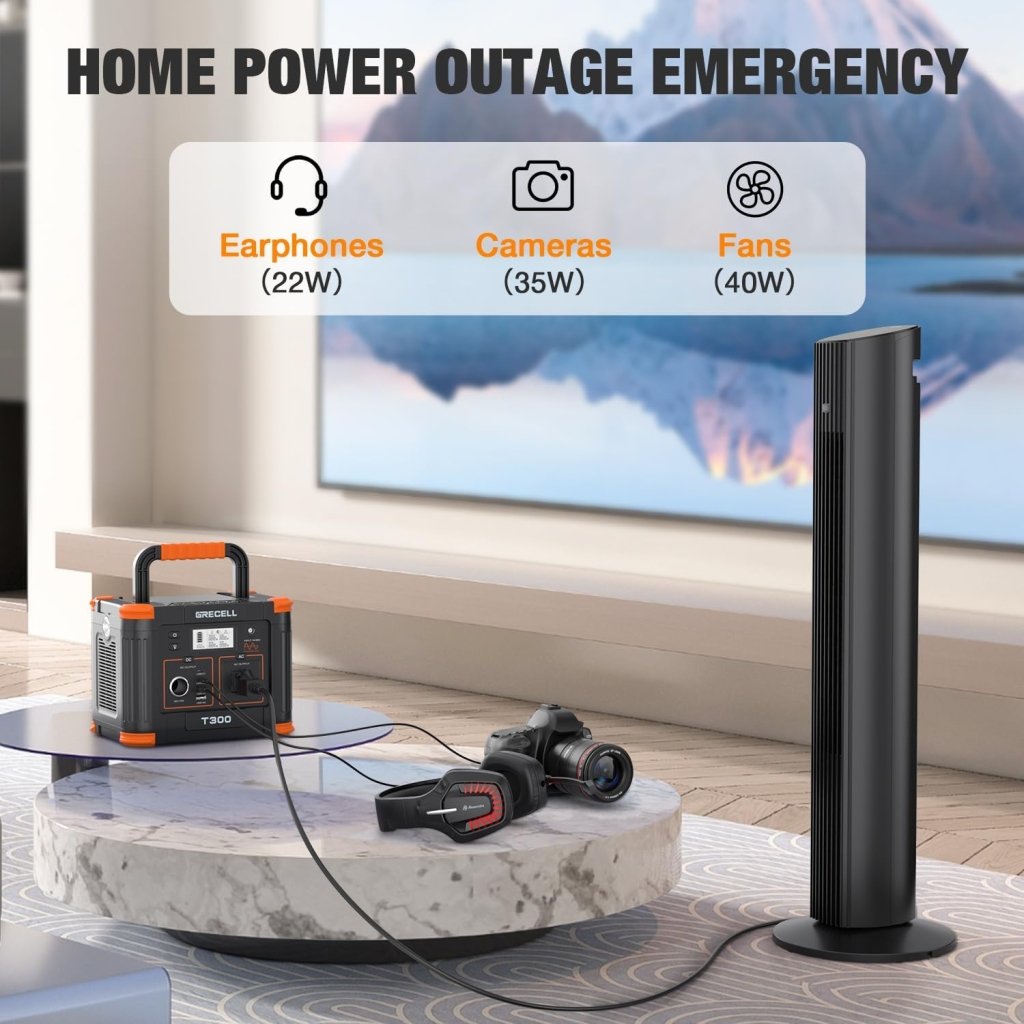Portable Power Station 300W (Peak 600W),230.88Wh Solar Generator with 60W USB - C PD Output, 110V Pure Sine Wave AC Outlet Backup Lithium Battery for Outdoors Camping Travel Home Blackout - Wigtrends