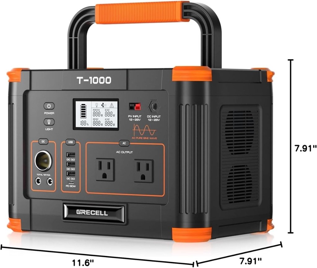 Portable Power Station 300W (Peak 600W),230.88Wh Solar Generator with 60W USB - C PD Output, 110V Pure Sine Wave AC Outlet Backup Lithium Battery for Outdoors Camping Travel Home Blackout - Wigtrends