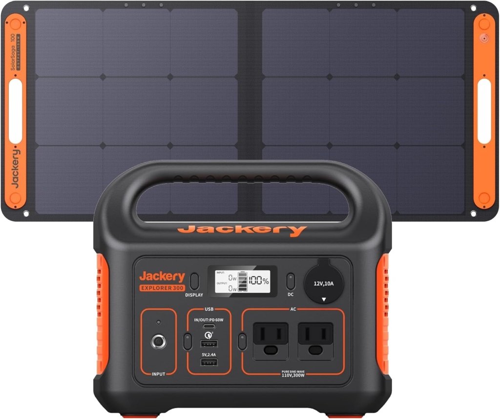 Portable Power Station Explorer 300, 293Wh Backup Lithium Battery, Solar Generator for Outdoors Camping Travel Hunting Blackout (Solar Panel Optional) - Wigtrends