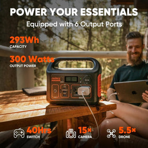 Portable Power Station Explorer 300, 293Wh Backup Lithium Battery, Solar Generator for Outdoors Camping Travel Hunting Blackout (Solar Panel Optional) - Wigtrends