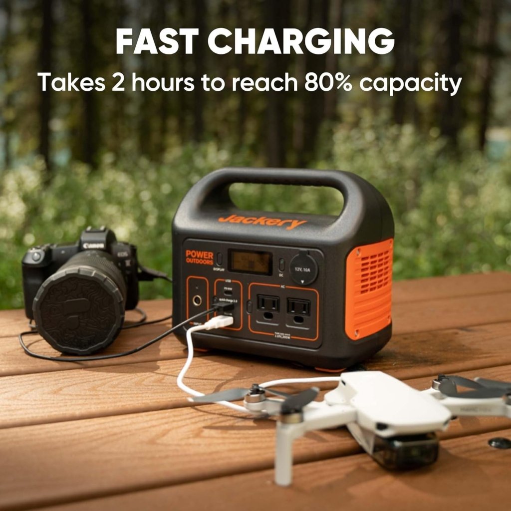Portable Power Station Explorer 300, 293Wh Backup Lithium Battery, Solar Generator for Outdoors Camping Travel Hunting Blackout (Solar Panel Optional) - Wigtrends