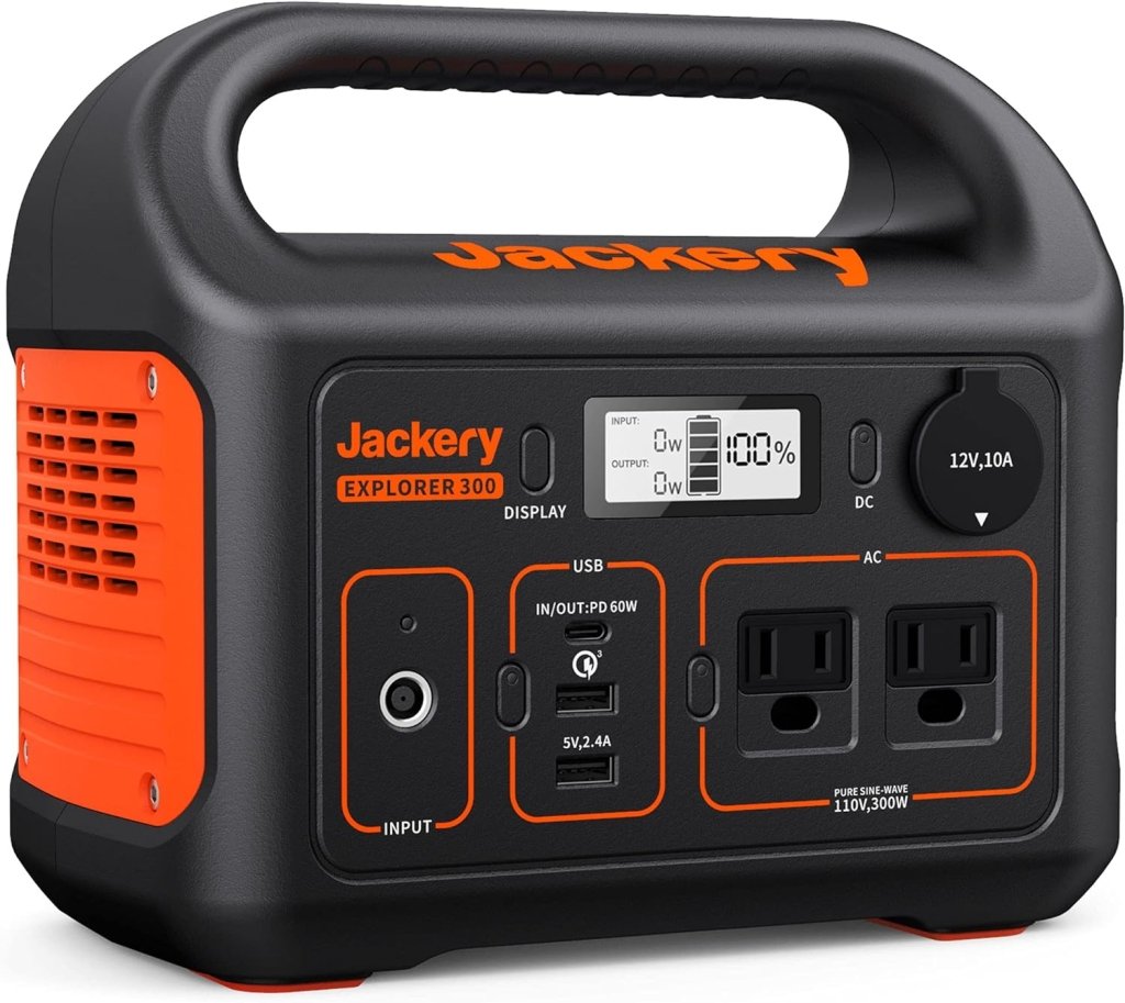 Portable Power Station Explorer 300, 293Wh Backup Lithium Battery, Solar Generator for Outdoors Camping Travel Hunting Blackout (Solar Panel Optional) - Wigtrends