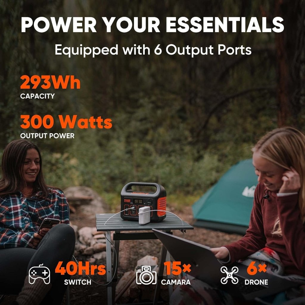 Portable Power Station Explorer 300, 293Wh Backup Lithium Battery, Solar Generator for Outdoors Camping Travel Hunting Blackout (Solar Panel Optional) - Wigtrends