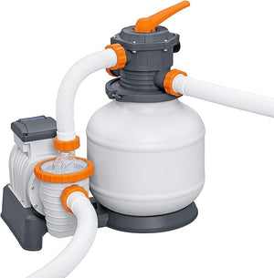 Power Steel 14' x 8'2" x 39.5" Oval Above Ground Pool Set | Includes 530gal Filter Pump, Ladder, ChemConnect Dispener - Wigtrends