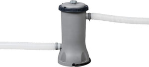 Power Steel 14' x 8'2" x 39.5" Oval Above Ground Pool Set | Includes 530gal Filter Pump, Ladder, ChemConnect Dispener - Wigtrends