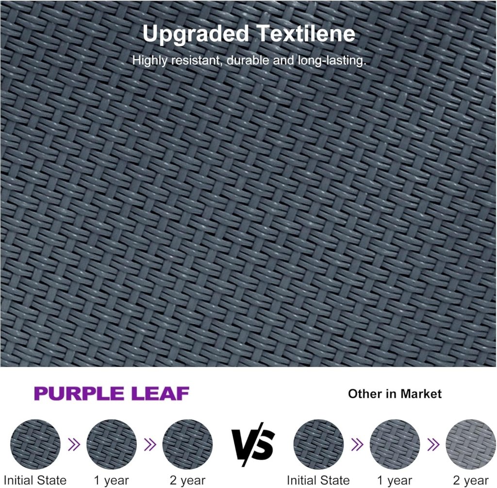 PURPLE LEAF Patio Tanning Lounge Chair Set with Face Down Hole Outdoor Aluminum Adjustable Reclining Chairs Wheels Pillows and Table for Poolside Beach Sunbathing Lounger, Beige - Wigtrends