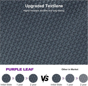 PURPLE LEAF Patio Tanning Lounge Chair Set with Face Down Hole Outdoor Aluminum Adjustable Reclining Chairs Wheels Pillows and Table for Poolside Beach Sunbathing Lounger, Beige - Wigtrends