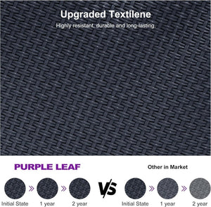 PURPLE LEAF Patio Tanning Lounge Chair Set with Face Down Hole Outdoor Aluminum Adjustable Reclining Chairs Wheels Pillows and Table for Poolside Beach Sunbathing Lounger, Beige - Wigtrends