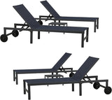 PURPLE LEAF Patio Tanning Lounge Chair Set with Face Down Hole Outdoor Aluminum Adjustable Reclining Chairs Wheels Pillows and Table for Poolside Beach Sunbathing Lounger, Beige - Wigtrends