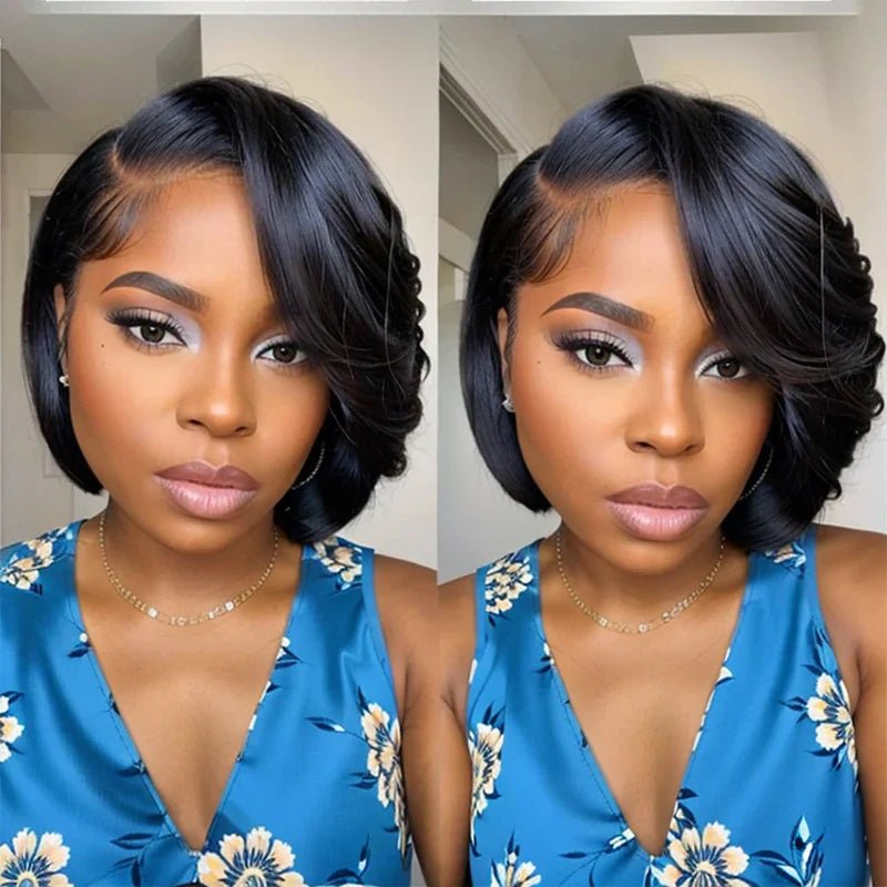 Realistic Lace Glueless Side Parted Bob Wig - Wigtrends