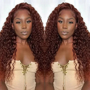 Reddish Brown Body Wave Loose Body Wave Wigs - Wigtrends