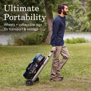 RoadTrip 285 Portable Stand - Up Propane Grill with 3 Adjustable Burners & Instastart Ignition, 20,000 BTUs of Power for Outdoor Cooking, Camping, Tailgating, Grilling, BBQs, & More - Wigtrends