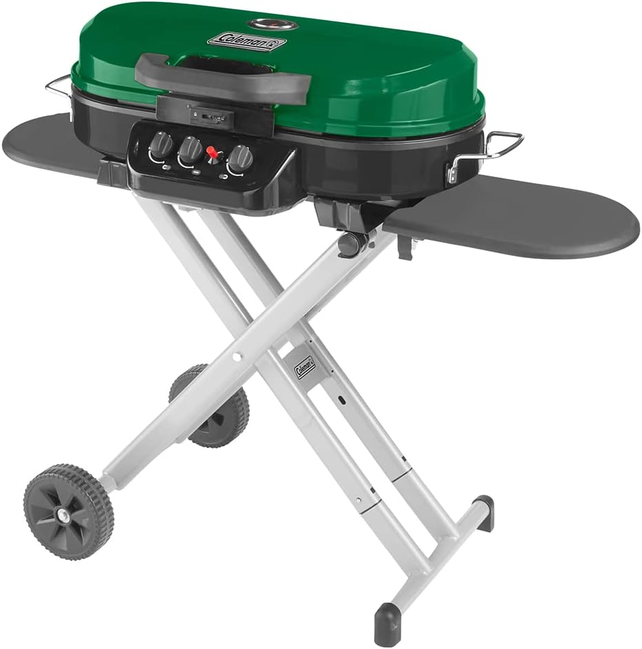 RoadTrip 285 Portable Stand - Up Propane Grill with 3 Adjustable Burners & Instastart Ignition, 20,000 BTUs of Power for Outdoor Cooking, Camping, Tailgating, Grilling, BBQs, & More - Wigtrends
