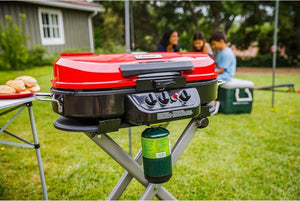 RoadTrip 285 Portable Stand - Up Propane Grill with 3 Adjustable Burners & Instastart Ignition, 20,000 BTUs of Power for Outdoor Cooking, Camping, Tailgating, Grilling, BBQs, & More - Wigtrends