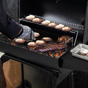 Royal Gourmet CC1830 30 Inch Barrel Charcoal Grill with Side Table, Outdoor BBQ Grill with 627 Sq. In. Cooking Space for Backyard, Patio and Parties, Black - Wigtrends