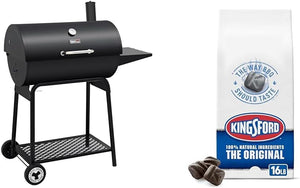 Royal Gourmet CC1830 30 Inch Barrel Charcoal Grill with Side Table, Outdoor BBQ Grill with 627 Sq. In. Cooking Space for Backyard, Patio and Parties, Black - Wigtrends