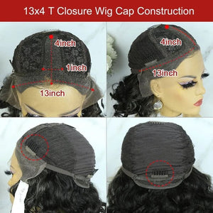 Salt & Pepper Loose Deep Wave 13x4 T Closure Bob Wig - Wigtrends