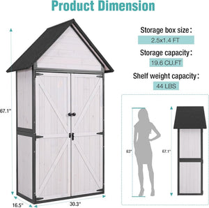 Sheds Outdoor Storage Garden Shed with Metal Frame Structure and Adjustable Shelves Large Capacity Storage Tool Cabinet Box for Backyard Garden Patio Lawn (Brown) - Wigtrends