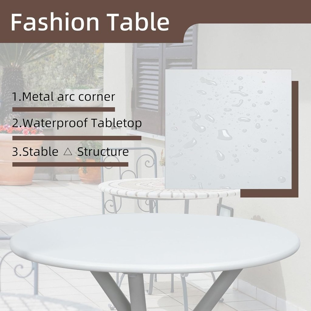 Shintenchi 3 Pieces Patio Bistro Sets, Outdoor Textilene Fabric Conversation Bistro Set, Textilene Fabric Front Porch Chairs Small Patio Furniture Set with Table for Lawn,Garden,Balcony (Black) - Wigtrends