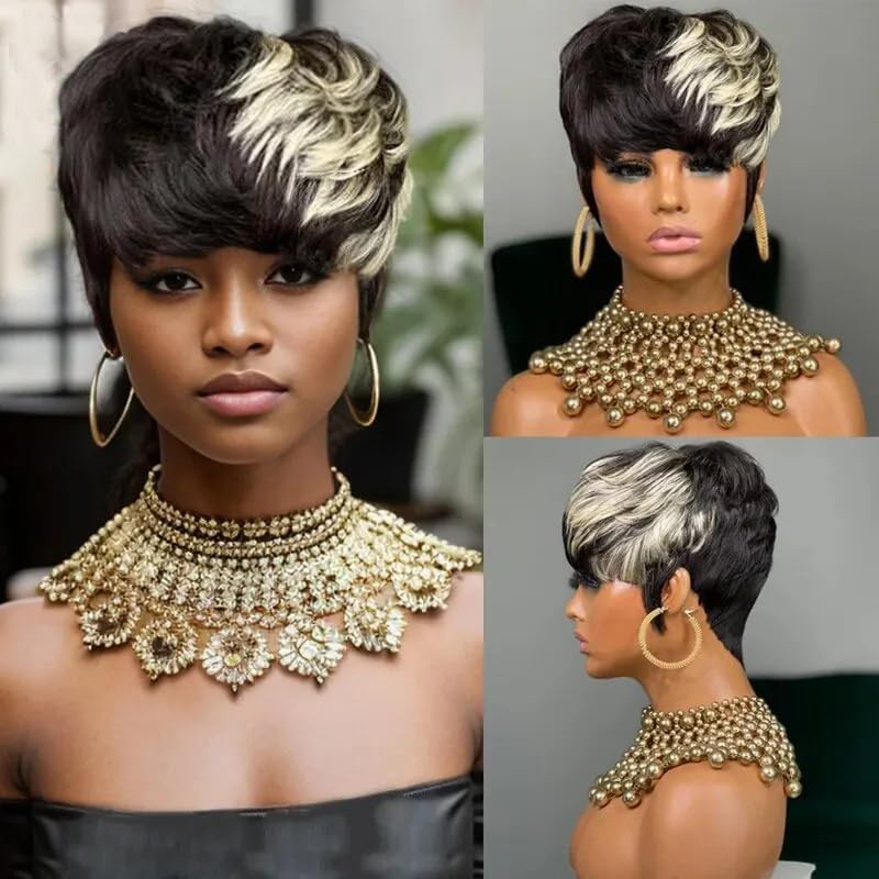 Short Blonde Hair Wigs For Black Women Short Wig Short Pixie Cuts Wigs Synthetic Short Wigs - Wigtrends