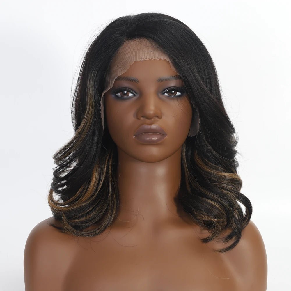 Short Bob Body Wave Synthetic Lace Front Wigs - Wigtrends