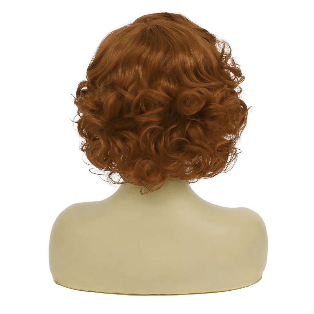 Short Curly White Wig for Women Synthetic Natural Wavy Costume Wig - Wigtrends