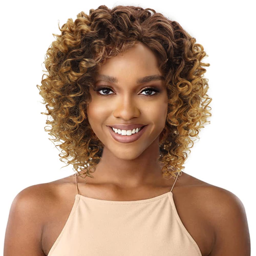 Short Cut Curly Synthetic Bob Wig - Wigtrends