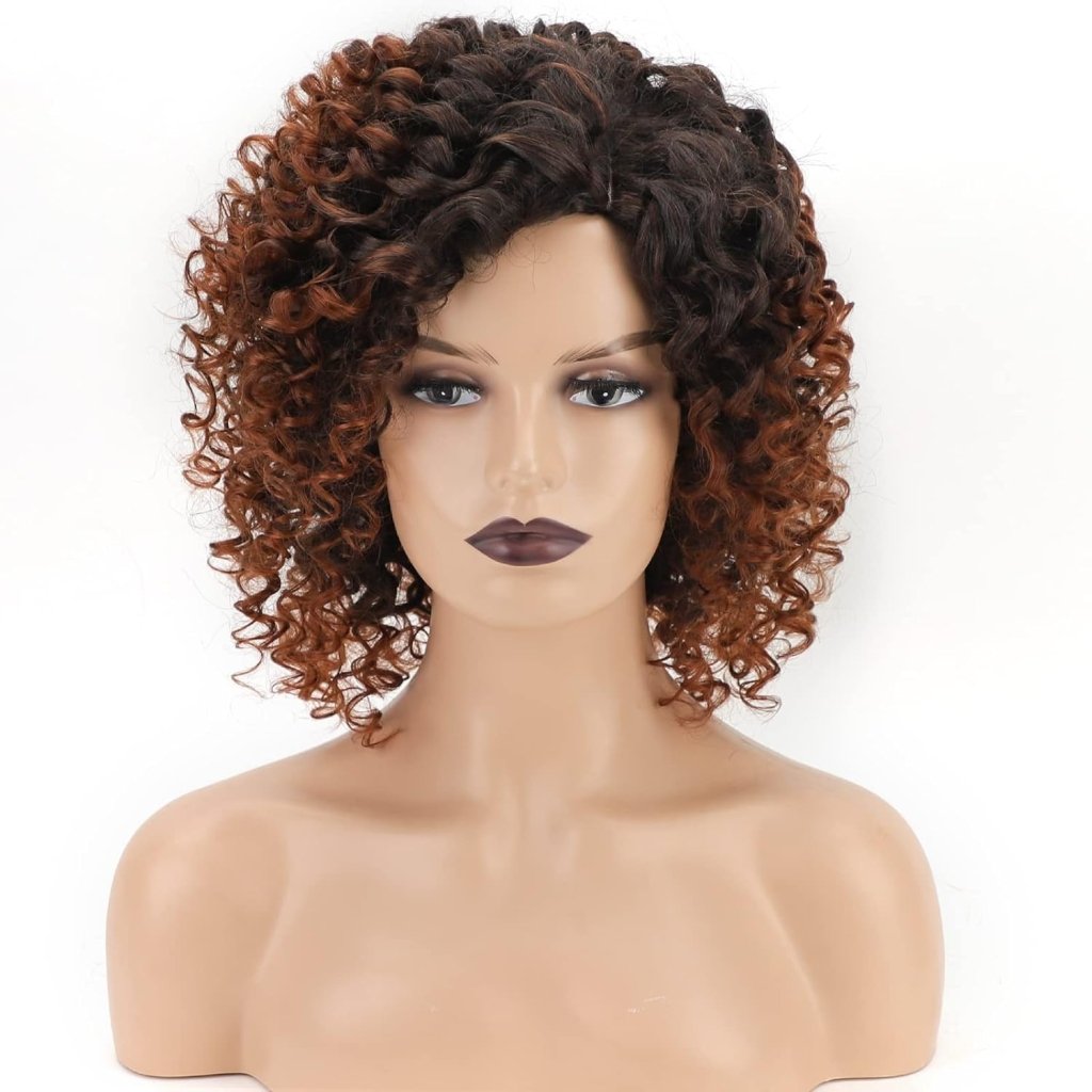 Short Cut Curly Synthetic Bob Wig - Wigtrends