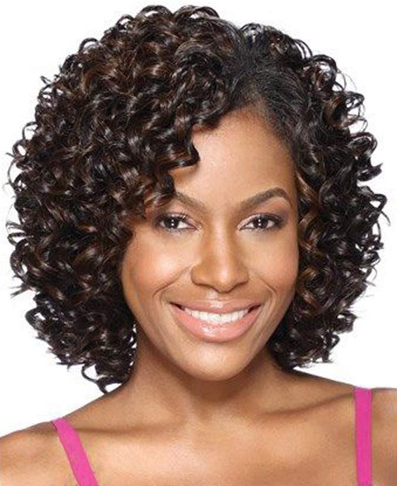 Short Cut Curly Synthetic Bob Wig - Wigtrends