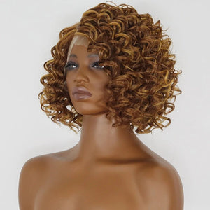 Short Cut Curly Synthetic Bob Wig - Wigtrends