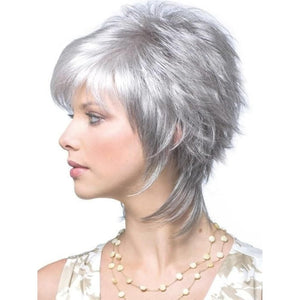 Short Gray Pixie Cut Wigs Salt and Pepper Wigs for Black Women Natural looking Grandma Wig Old Lady Wigs for Older Women Grey Short Synthetic Hair Replacement Wigs - Wigtrends