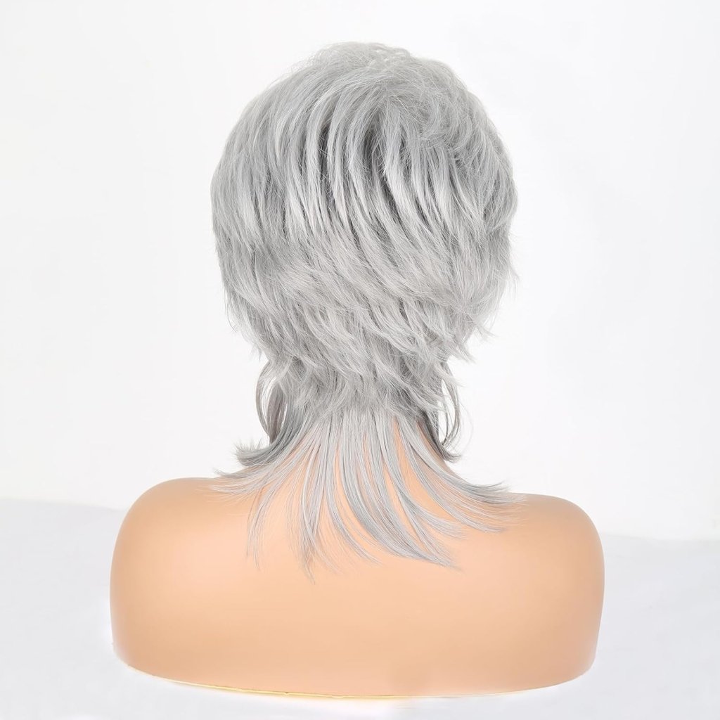 Short Gray Pixie Cut Wigs Salt and Pepper Wigs for Black Women Natural looking Grandma Wig Old Lady Wigs for Older Women Grey Short Synthetic Hair Replacement Wigs - Wigtrends