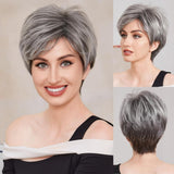 Short Layered Blonde Wigs for Women Synthetic Heat Resistant Pixie Wig with Wig Cap - Wigtrends