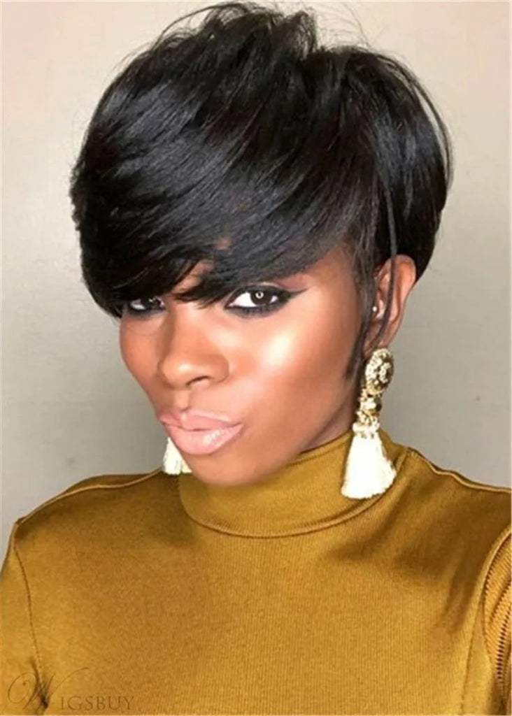 Short Layered Pixie Cut Human Hair - Wigtrends