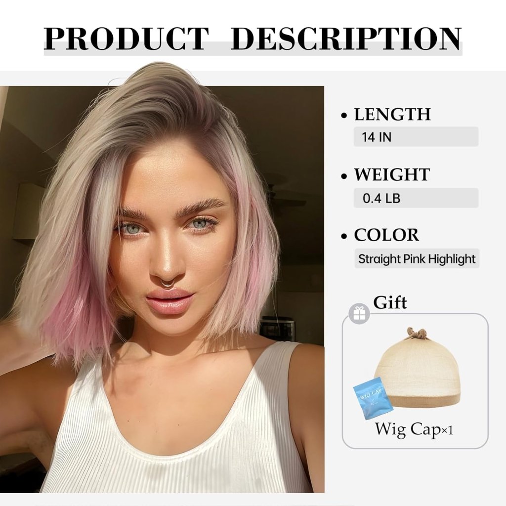 Short Middle Part Salt and Pepper Grey Human Hair Wigs for Women - Wigtrends