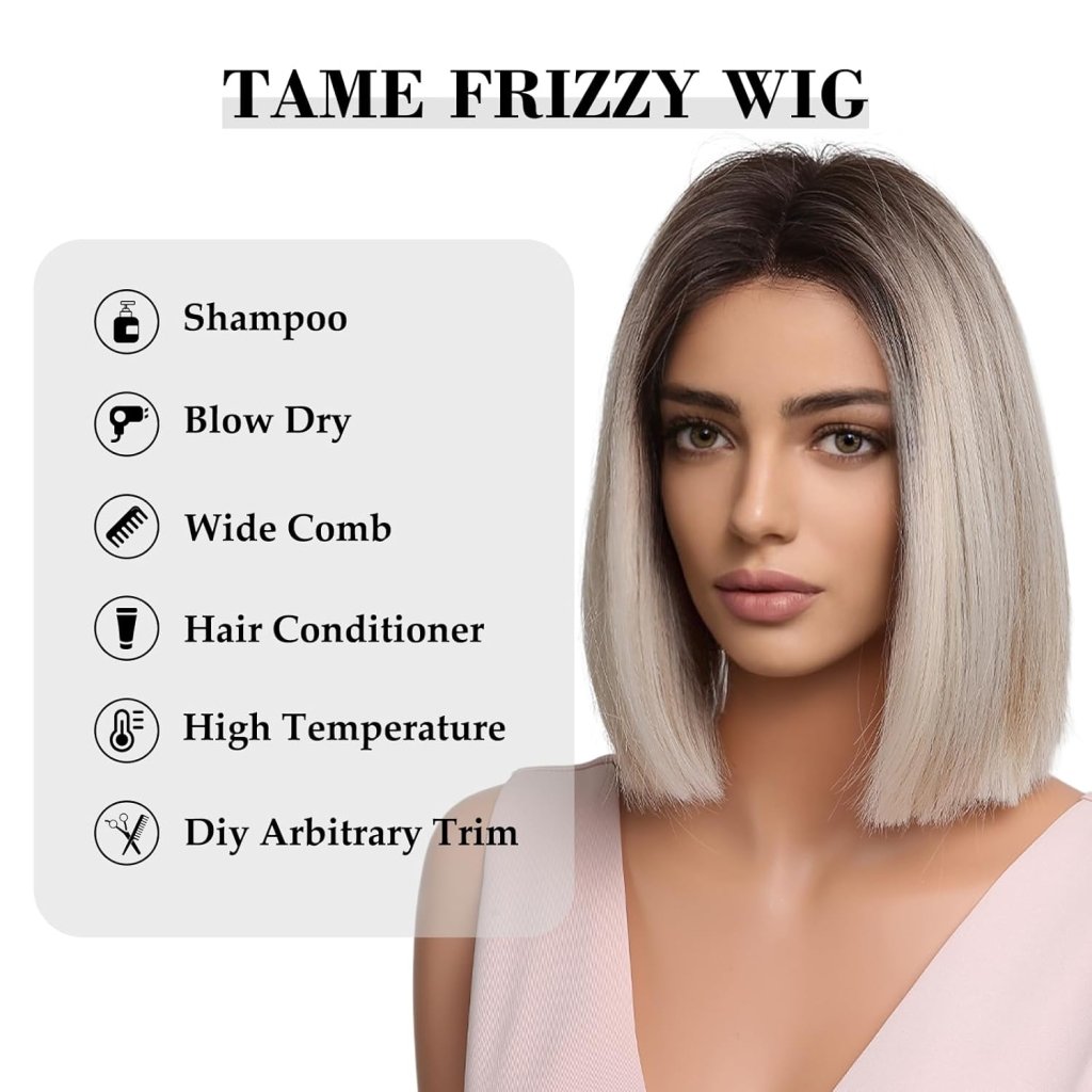 Short Middle Part Salt and Pepper Grey Human Hair Wigs for Women - Wigtrends