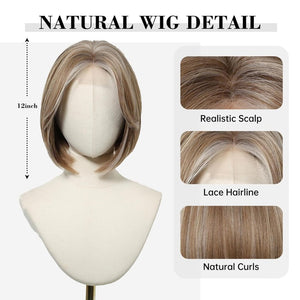 Short Middle Part Salt and Pepper Grey Human Hair Wigs for Women - Wigtrends