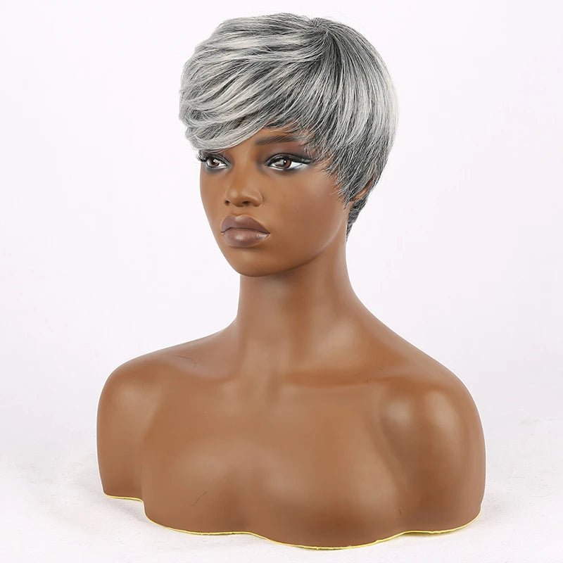 Short Pixie Cut Straight Synthetic Wig - Wigtrends