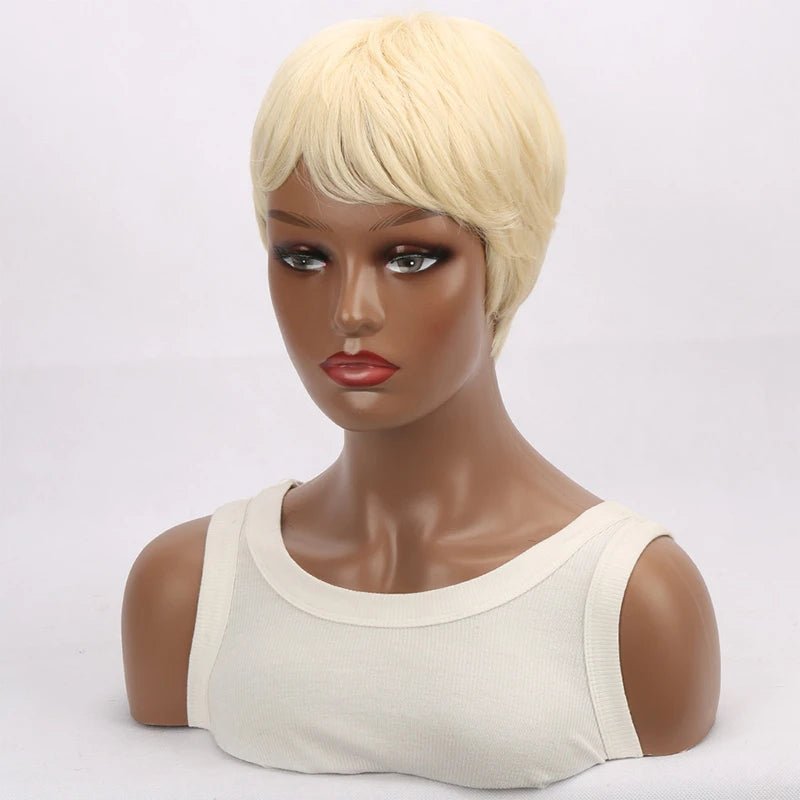 Short Pixie Cut Straight Synthetic Wig - Wigtrends