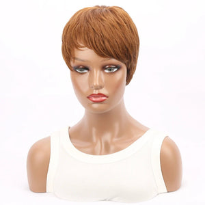 Short Pixie Cut Straight Synthetic Wig - Wigtrends