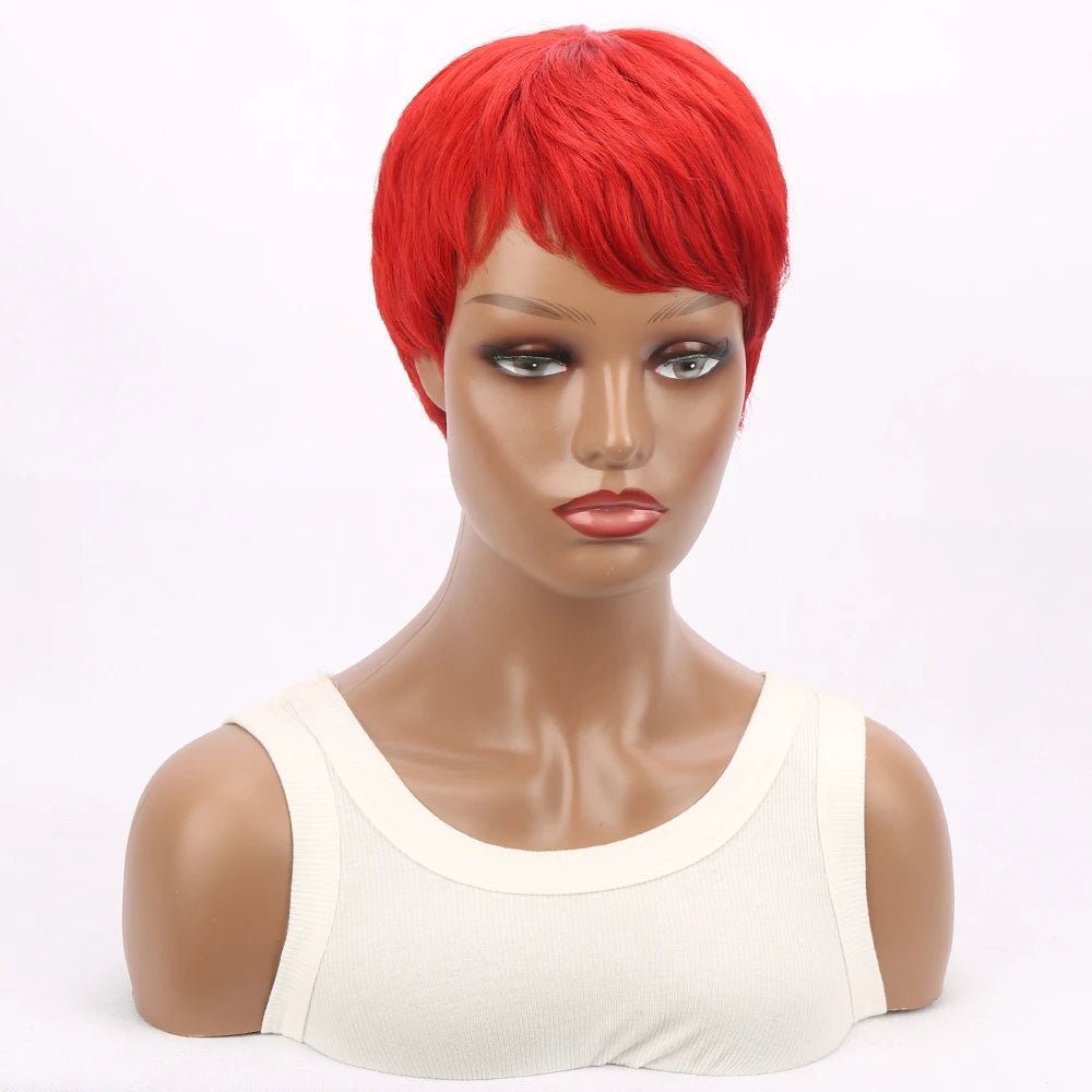 Short Pixie Cut Straight Synthetic Wig - Wigtrends