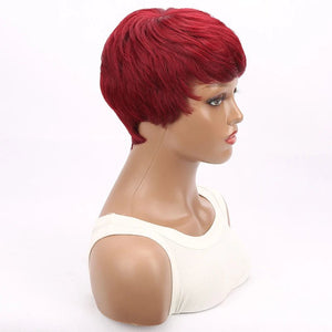 Short Pixie Cut Straight Synthetic Wig - Wigtrends