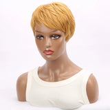 Short Pixie Cut Straight Synthetic Wig - Wigtrends