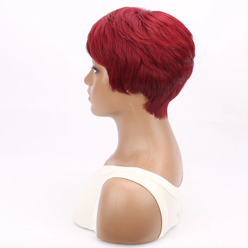 Short Pixie Cut Straight Synthetic Wig - Wigtrends