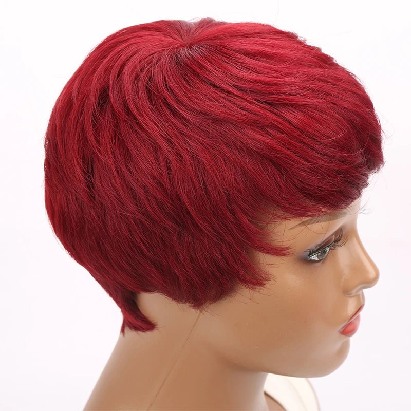 Short Pixie Cut Straight Synthetic Wig - Wigtrends