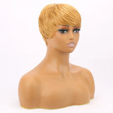 Short Pixie Cut Straight Synthetic Wig with Bangs - Wigtrends